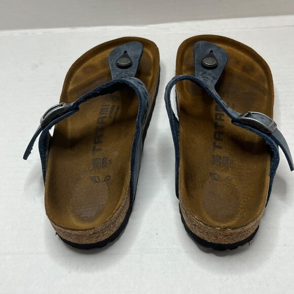 BIrkenstock Tatami Blue Braided Suede Thon Cork Sandals Size 36 - Picture 8 of 9